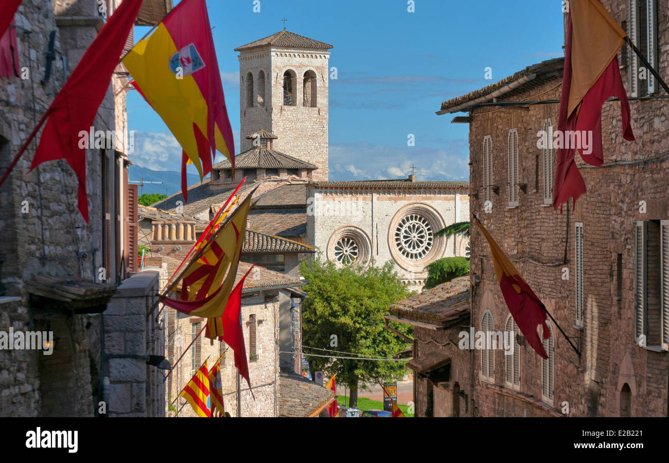 Italien, Umbrien, Assisi, Abtei San Pietro Stockfoto