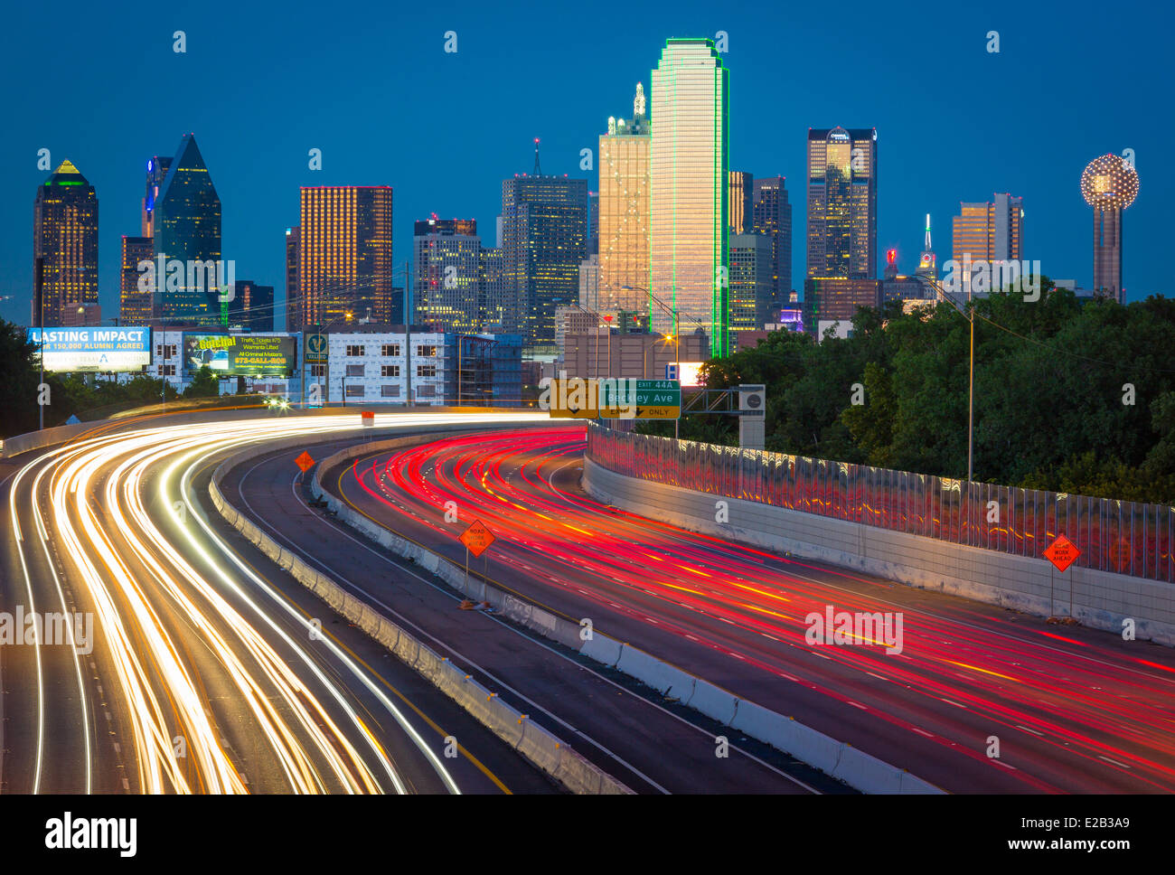 Dallas ist die neunte bevölkerungsreichste Stadt in den Vereinigten Staaten von Amerika und die drittgrößte Stadt im Bundesstaat Texas Stockfoto