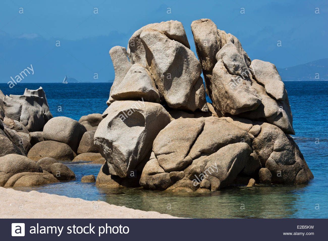 Frankreich Corse Du Sud Coti Chiavari Strand Felsen Mare