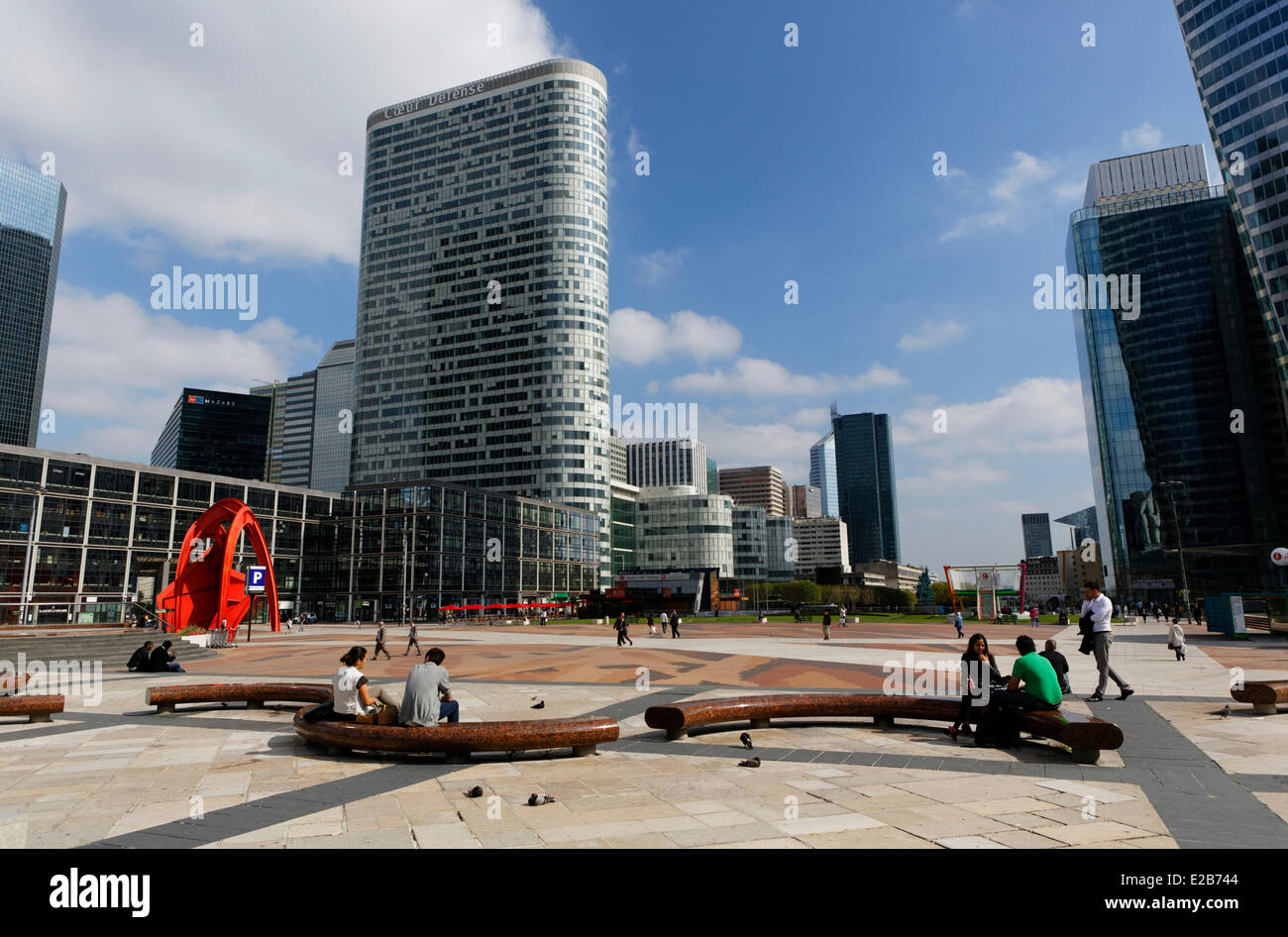 Frankreich, Hauts-de-Seine, La Défense, Coeur Wehrtürme Architekt mit Jean Paul Viguier Stockfoto