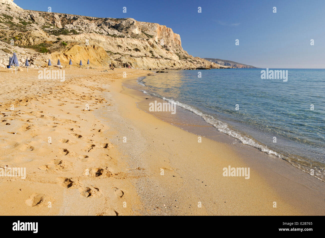Griechenland, Kreta, Matala, Klippe am Ende der Red Beach Stockfoto