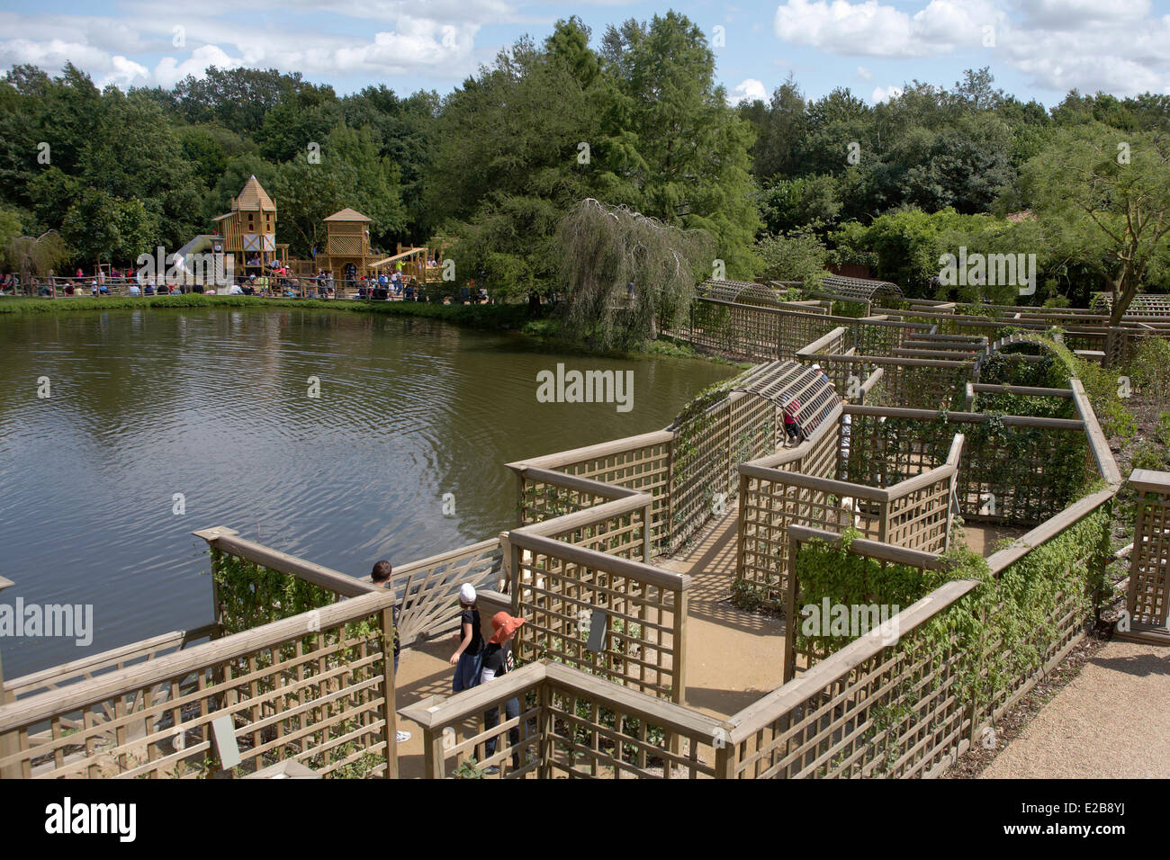 Frankreich, Vendee, Les Epesses, Le Puy du Fou Vergnügungspark, das Labyrinth von Tieren Stockfoto