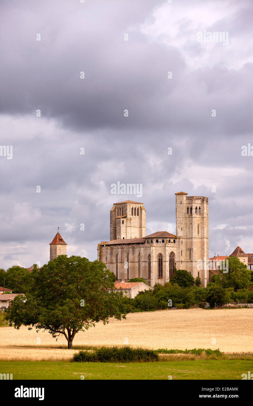 Frankreich, Gers, La Romieu, Stiftskirche von Romieu, stoppen auf El Camino de Santiago, von der UNESCO als Welterbe gelistet Stockfoto