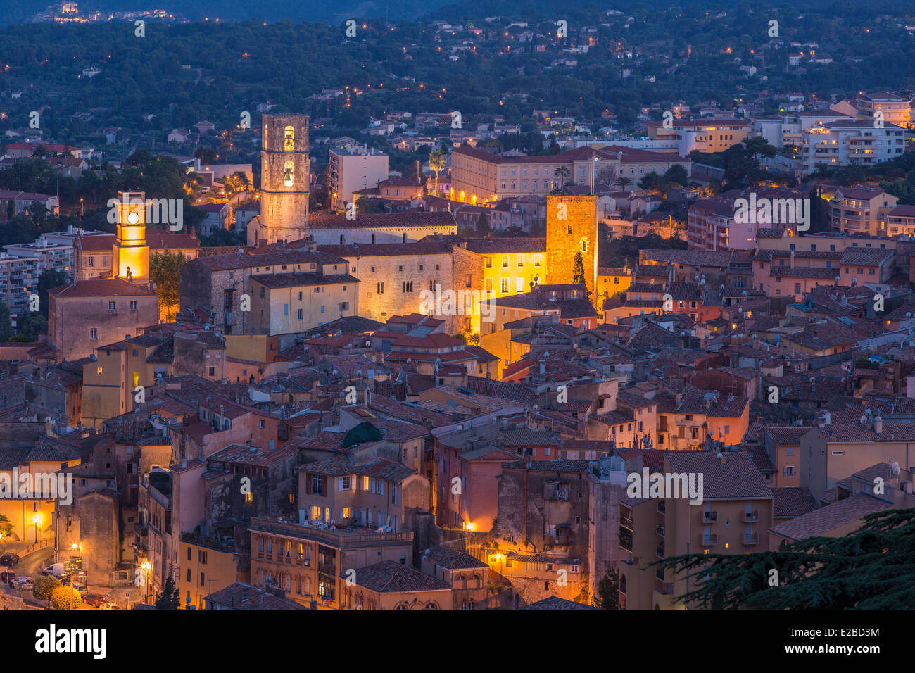 Frankreich, Alpes Maritimes, Grasse, Besichtigung der Uhr und die Kathedrale Notre Dame du Puy Stockfoto