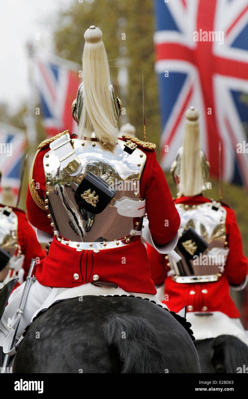 Vereinigtes Königreich, London, Westminster Borough, Horse Guards Parade, die Leibgarde changing of the guard Stockfoto