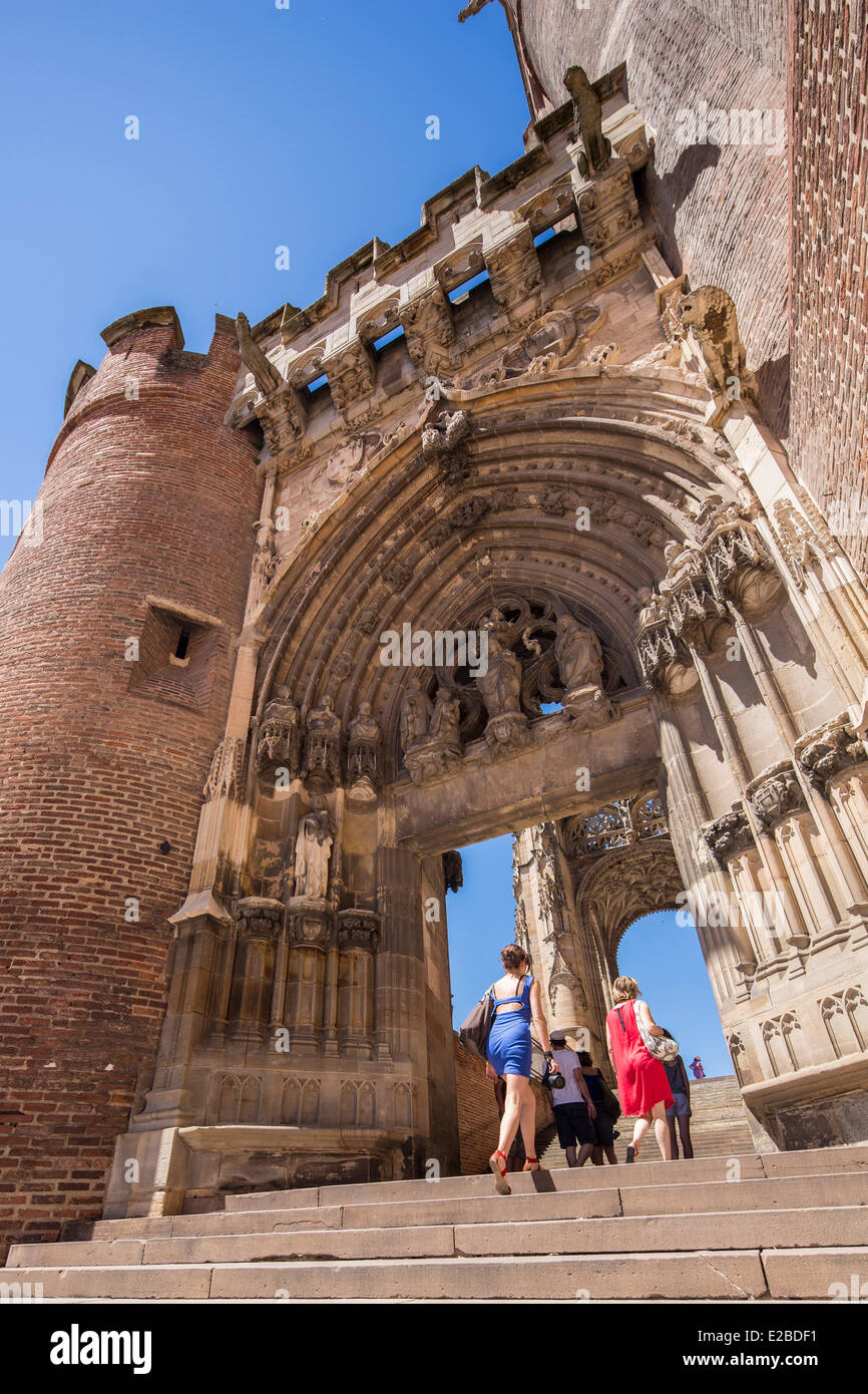 Frankreich, Tarn, Albi, der Bischofsstadt, Weltkulturerbe der UNESCO, die Dominique de Florence-Tür Stockfoto