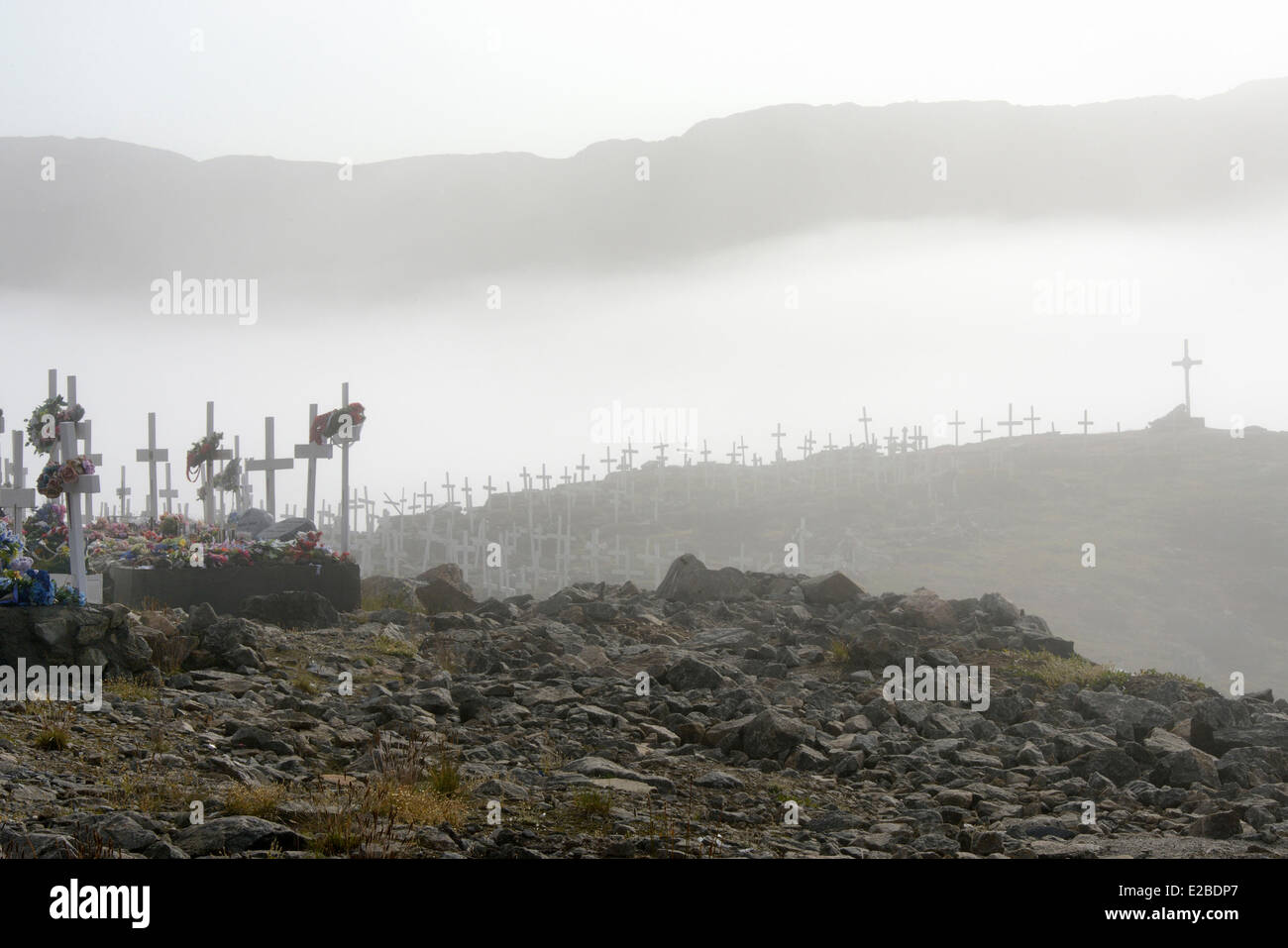 Grönland, Upernavik, der Friedhof Stockfoto