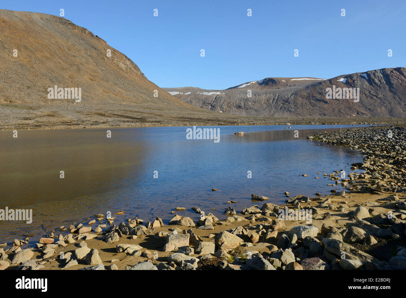 Grönland, Nuussuaq Halbinsel, Gletschersee Stockfoto