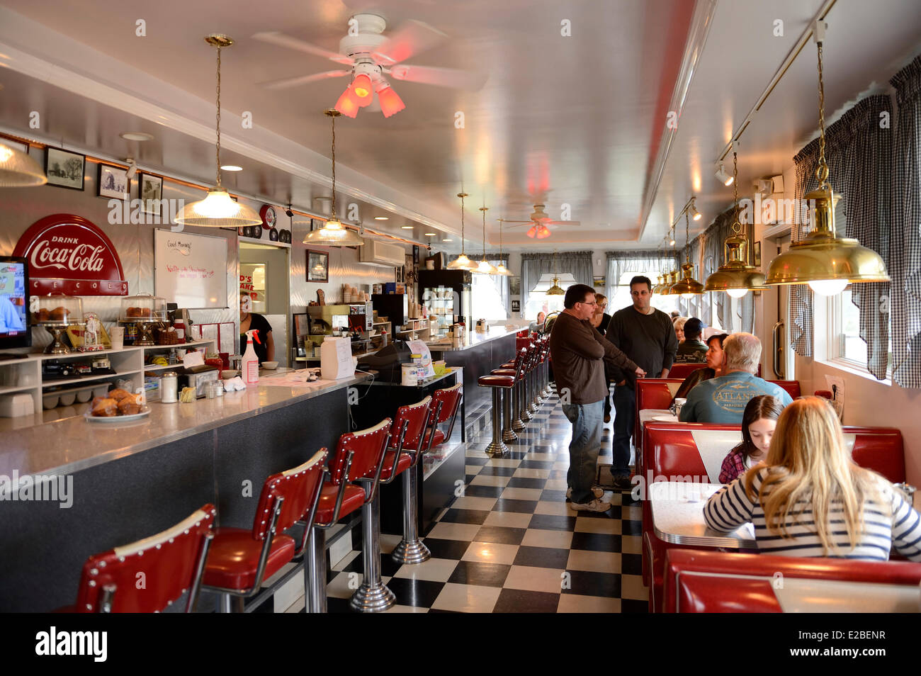 Vereinigte Staaten, New York City, Camphill, Frühstück in einem diner Stockfoto