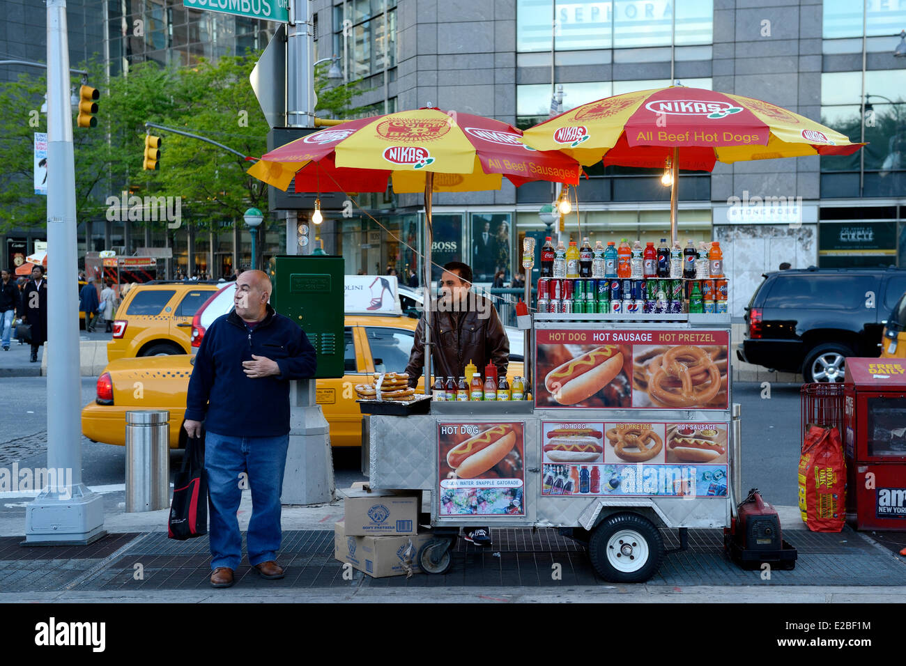 Vereinigte Staaten New York City Manhattan Hot Dog Brezel Und Getranke Hersteller Stockfotografie Alamy