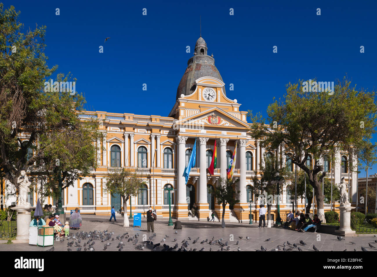 Plaza Murillo, Palacio Legislativo (Nationalversammlung), La Paz, Bolivien, La Paz Department Stockfoto