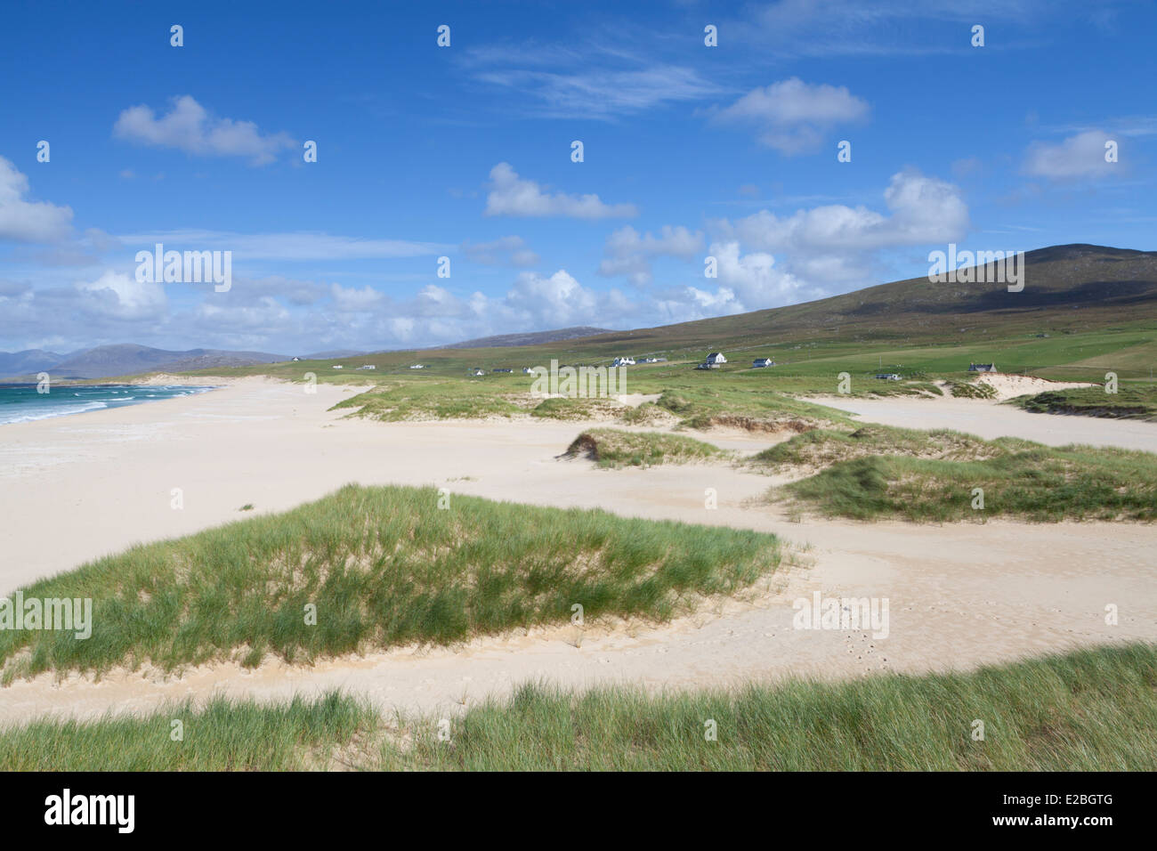 Ein Blick auf Scarista Strand, Isle of Harris, äußeren Hebriden, Schottland Stockfoto