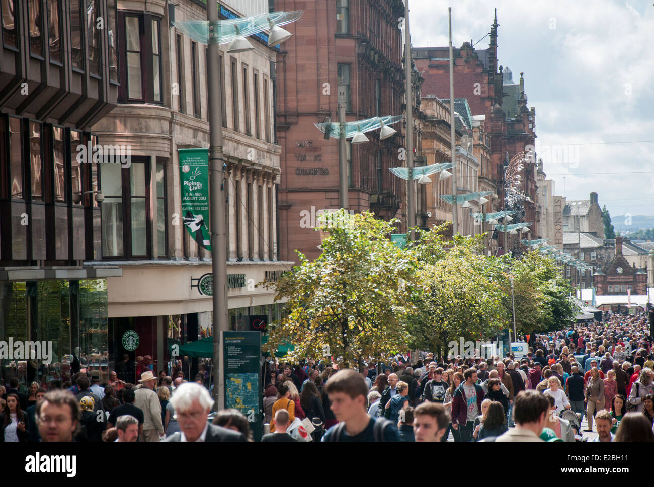 Buchannan Street in Glasgow, Schottland, Vereinigtes Königreich Stockfoto