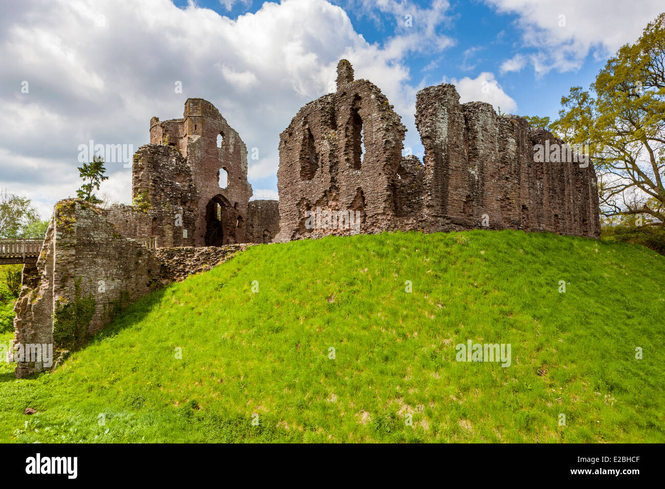 13. Jahrhundert Grosmont Burg, Monmouthshire, Wales, Vereinigtes Königreich, Europa ruiniert. Stockfoto