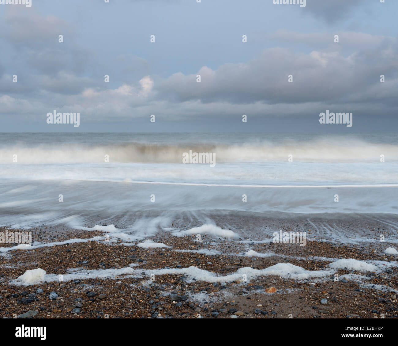 Einen Blick auf den Strand und die Nordsee bei Winterton auf Meer, Norfolk, England Stockfoto