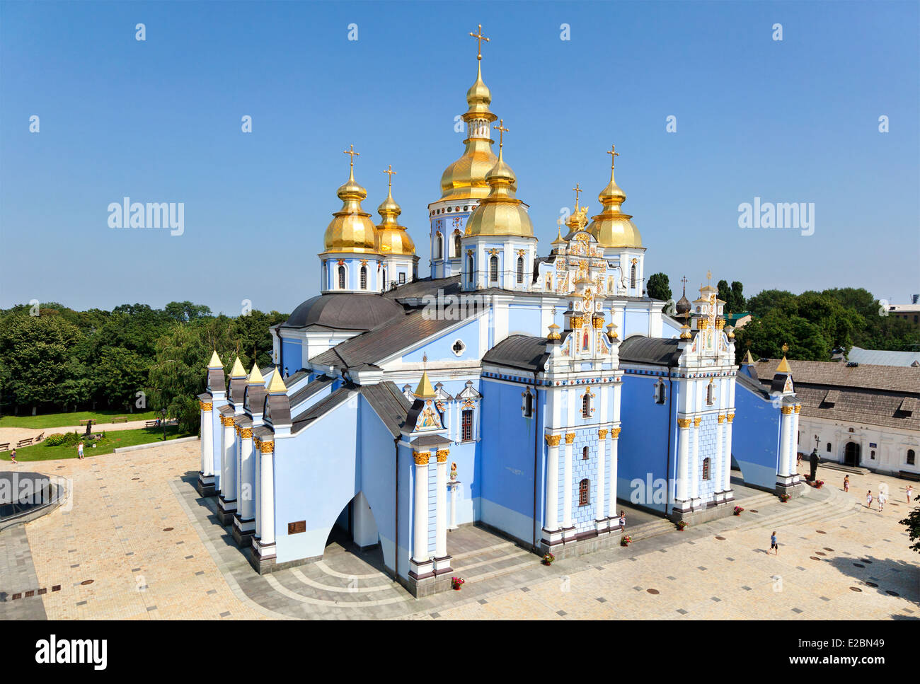 Blick auf St. Michael Golden Kloster in Kiew, Ukraine Stockfoto