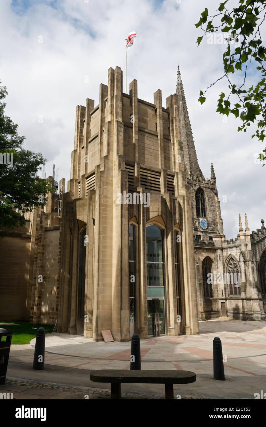 Sheffield Kathedrale Kirche Stadtzentrum England UK Ort der Anbetung Stockfoto