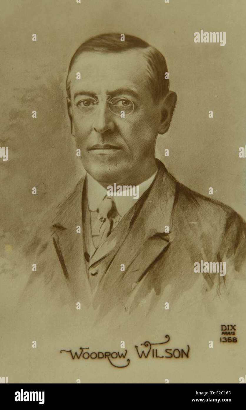 Diese Sammlung im San Diego Air and Space Museum zeigt Gegenstände, die mit Präsident Woodrow Wilsons Beteiligung an der Luftfahrt in Zusammenhang stehen. Wilsons Führung half, die US-Luftfahrt als wichtigen Bestandteil der nationalen Verteidigung zu etablieren. Stockfoto