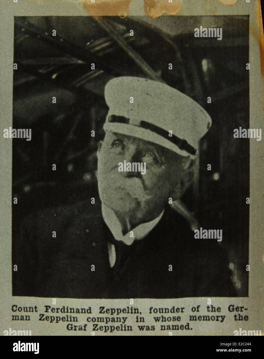 Zeppelin, Graf Ferdinand Von Stockfoto