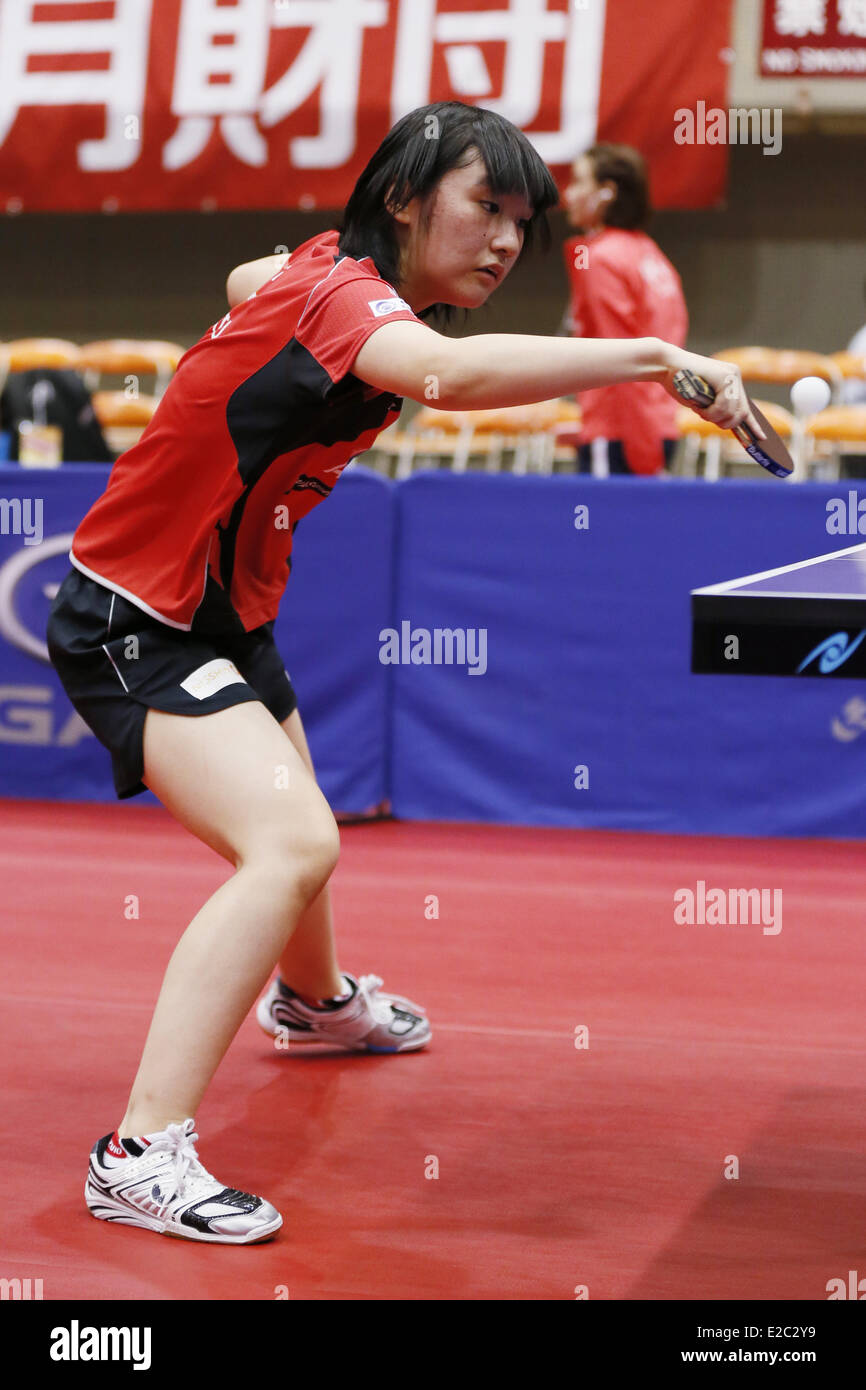 Miyu Kato, 18. Juni 2014 - Tischtennis: ITTF World Tour, Japan Open 2014 Dameneinzel Qualifikationsrunde am kulturellen Gymnasium Yokohama, Kanagawa, Japan. (Foto von SHINGO ITO/AFLO SPORT) Stockfoto