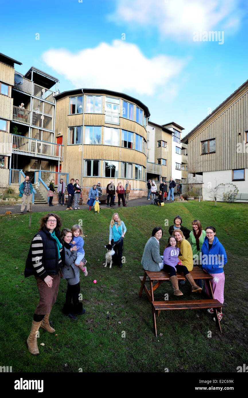 Das Springhill Co-Gehäuse-Gemeinschaft in Stroud, Gloucestershire UK Stockfoto