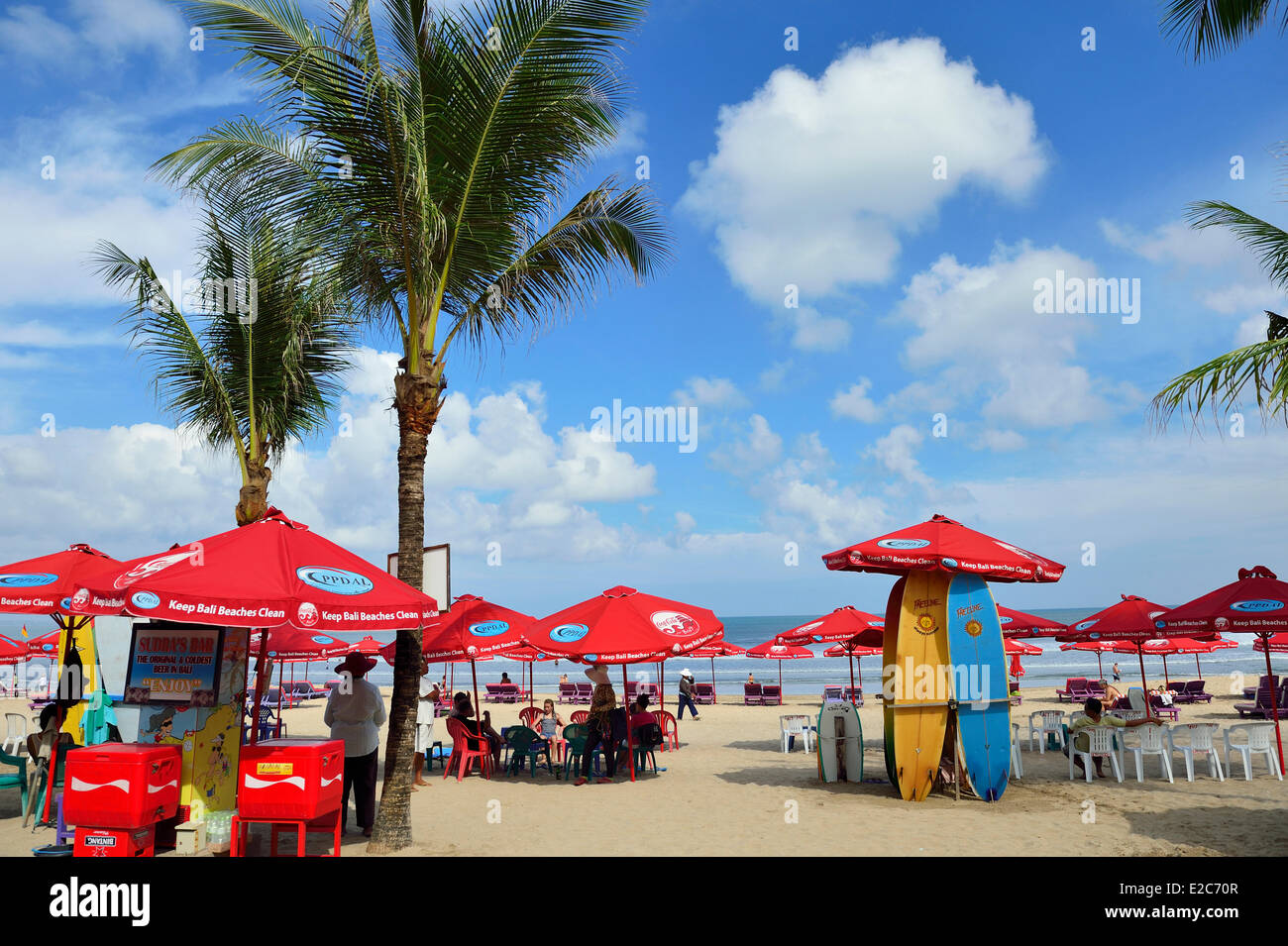 Indonesien, Bali, Legian Beach im Süden der Insel Stockfoto