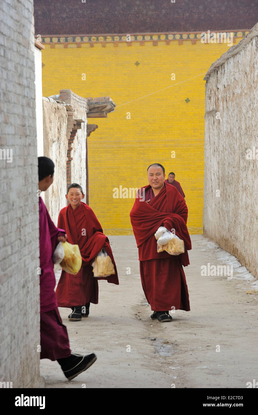 China, Provinz Qinghai, Amdo, Tongren, Kloster von Rongwo (Longwu Si) Stockfoto