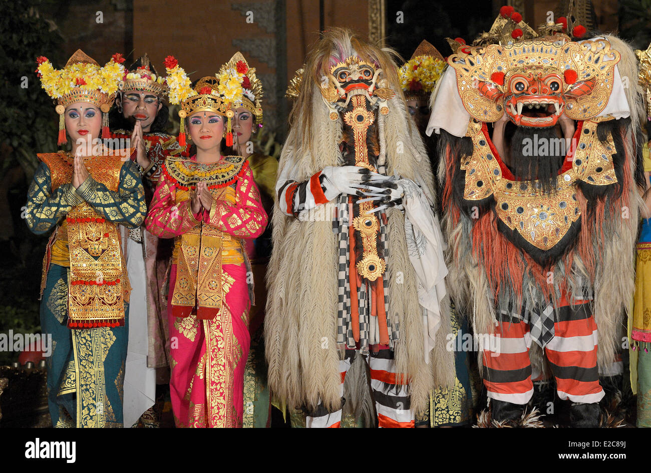 Indonesien, Bali, Ubud, Legong und Barong Tanz in Ubud Palast Stockfoto