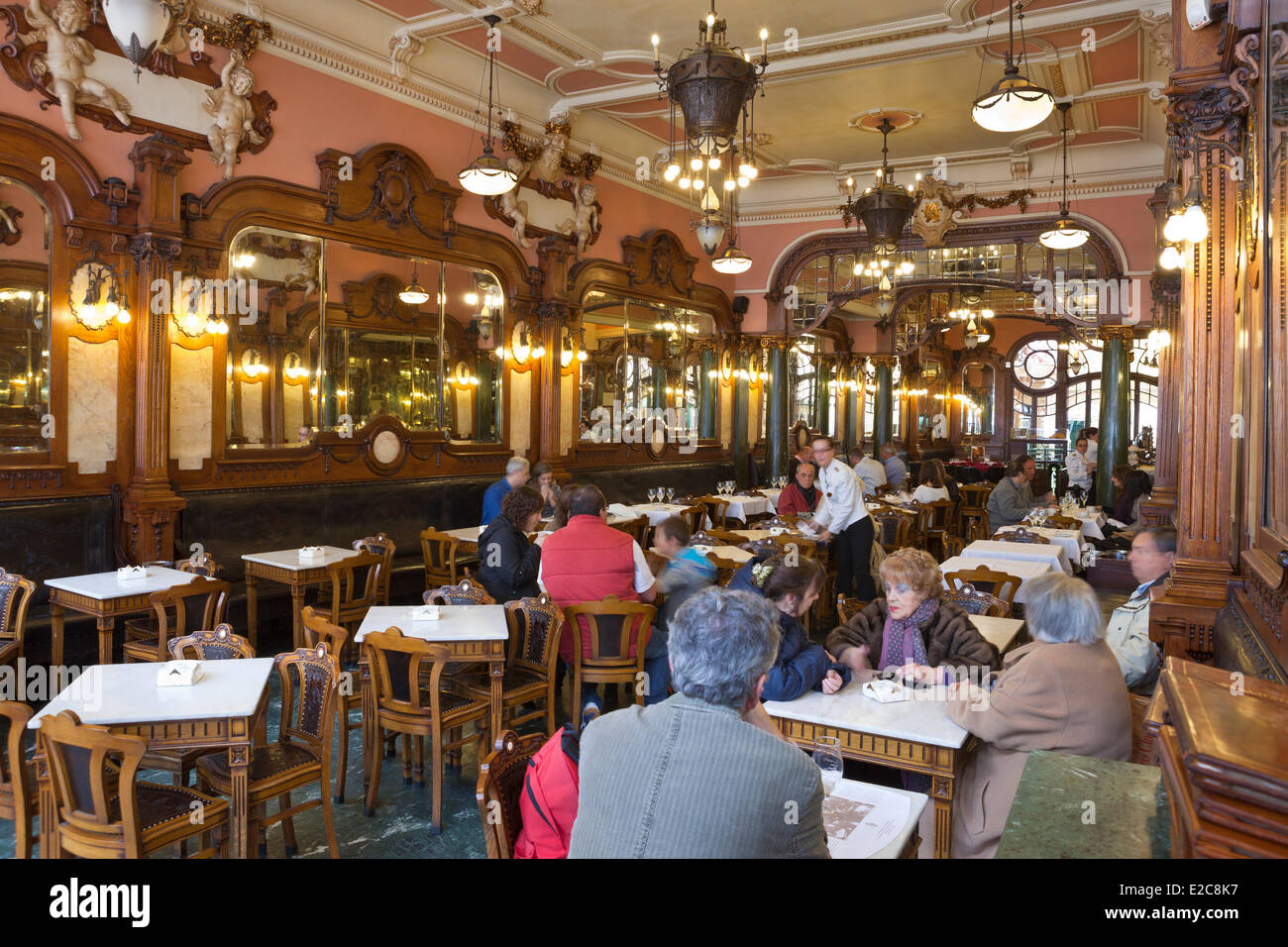 Portugal, Region Norte, Porto, Altstadt Weltkulturerbe der UNESCO, die Belle Epoque Majestic café Stockfoto