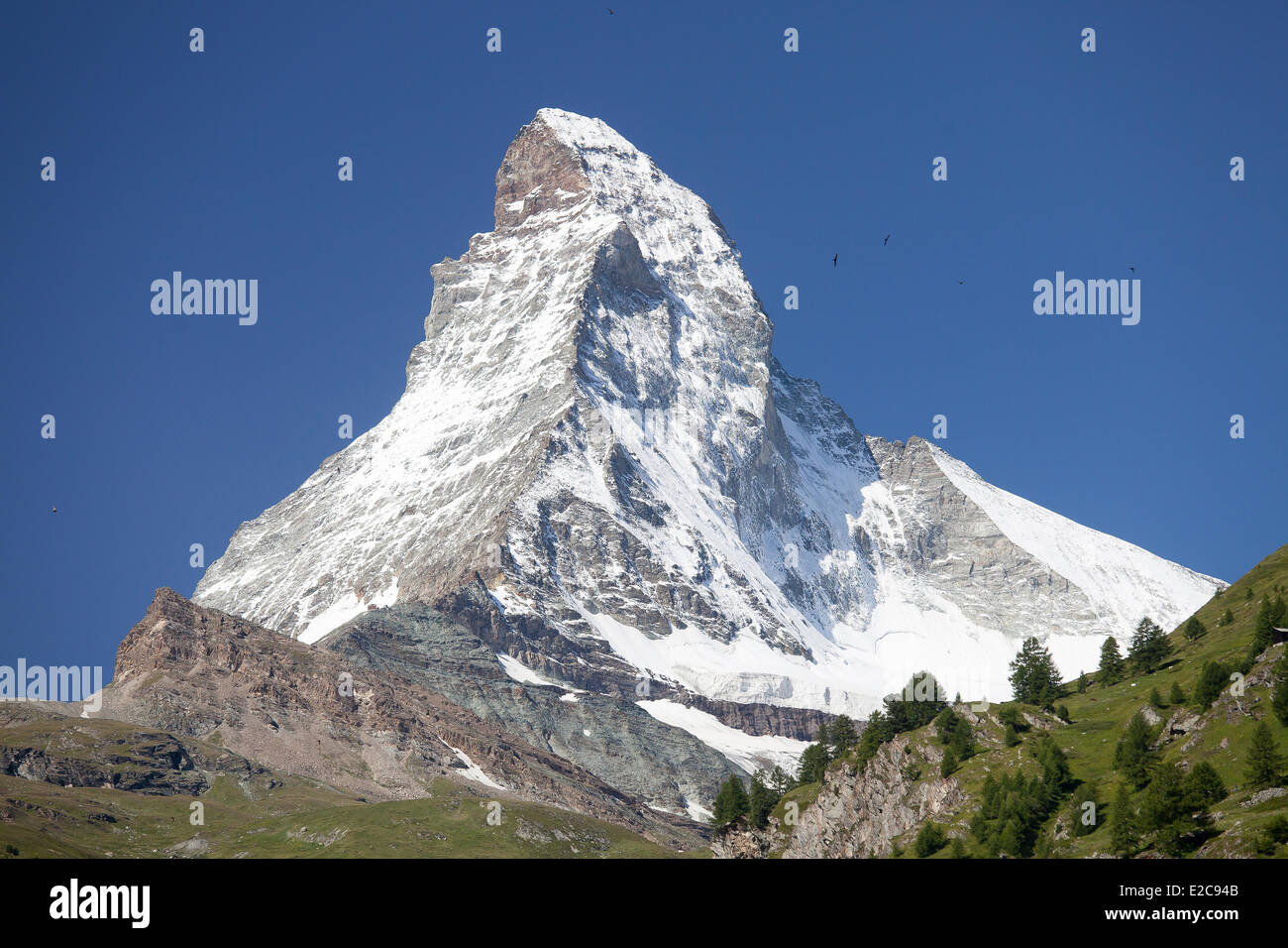 Schweiz, Kanton Wallis, Zermatt, das Matterhorn (4478 m) Stockfoto