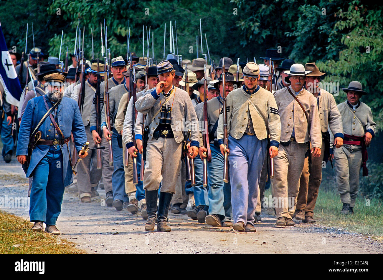 USA, jährliche Civil War Reenactment der Schlacht von Tunnel