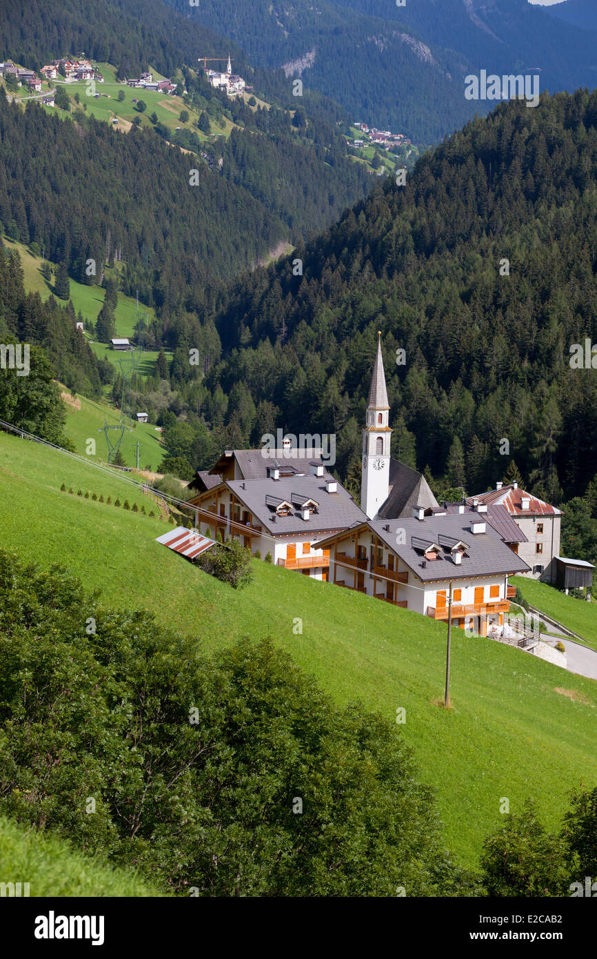 Italien, Dolomiten, das Dorf von Constanza Stockfoto