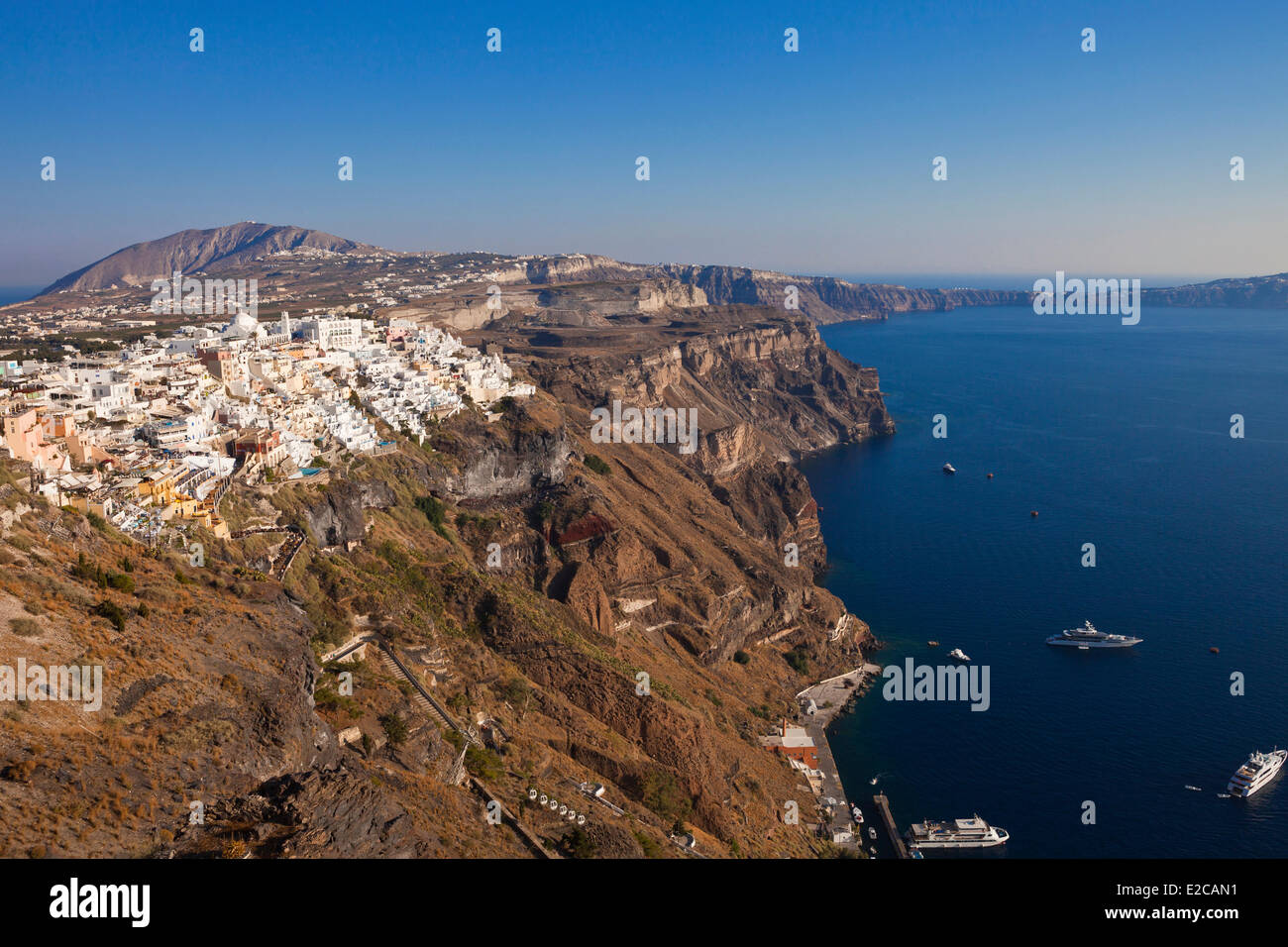 Griechenland, Cyclades, Ägäis, Santorini (Thira oder Thera), das Dorf von Thira Stockfoto