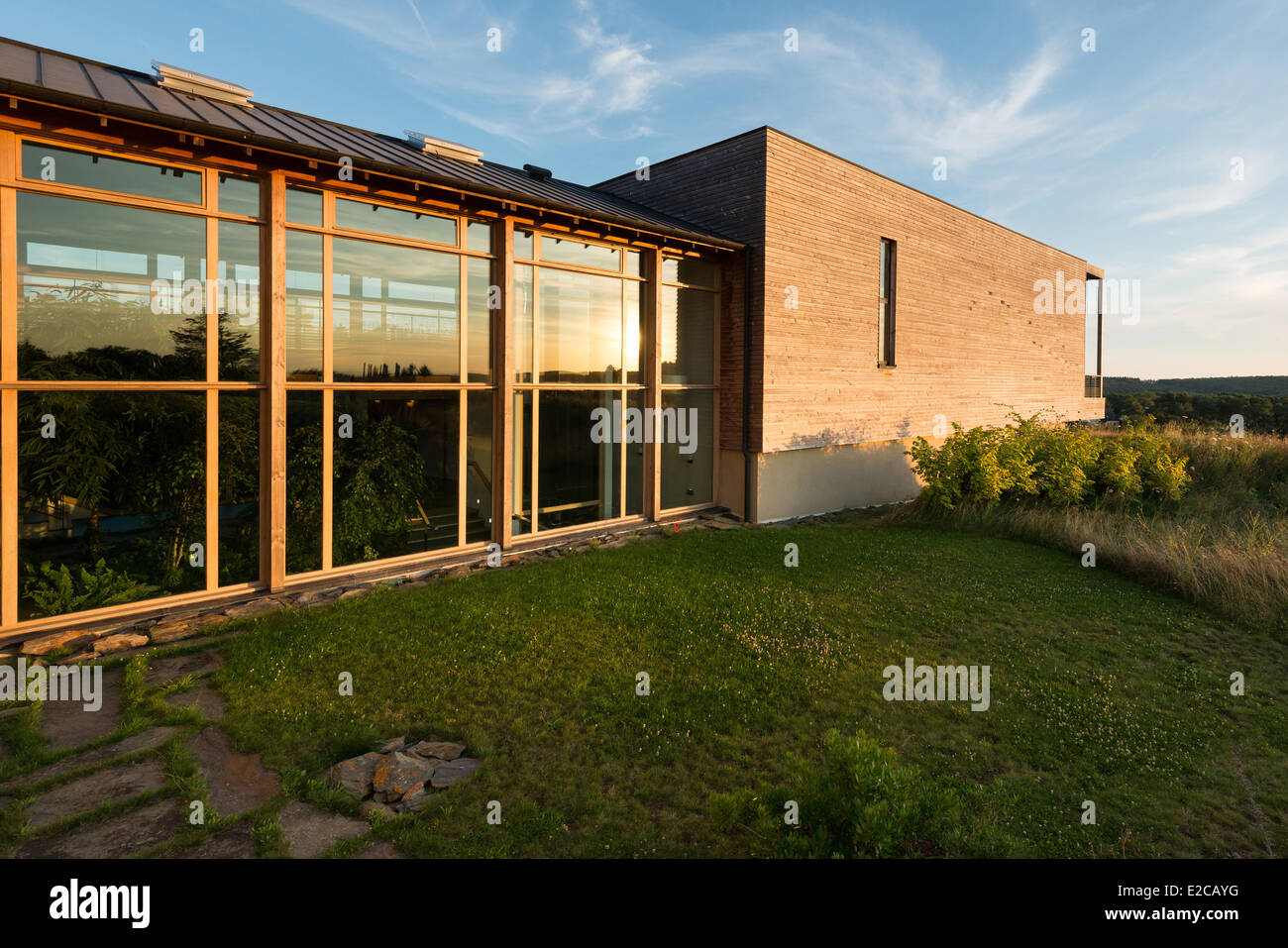 Frankreich, Morbihan, La Gacilly, La Gree des Landes Eco Hotel Spa von Yves Rocher Stockfoto