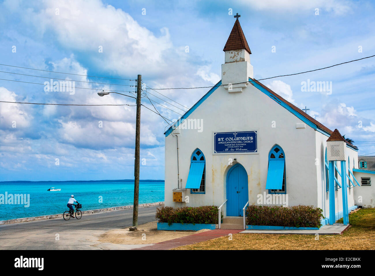 Bahamas, Eleuthera Insel, Tarpum Bay Village Stockfoto