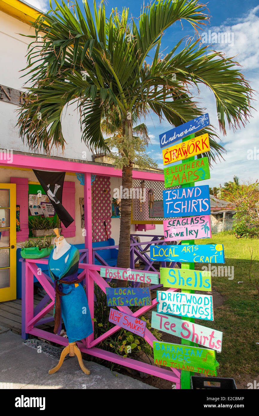 Bahamas, Eleuthera Insel store in Gregory Town Stockfoto