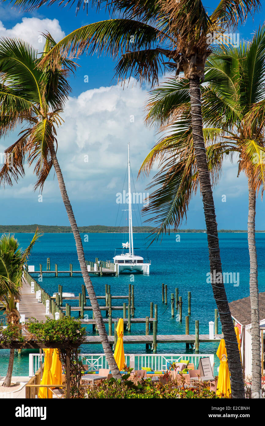 Bahamas, Harbour Island, Romora Bay Marina Stockfoto