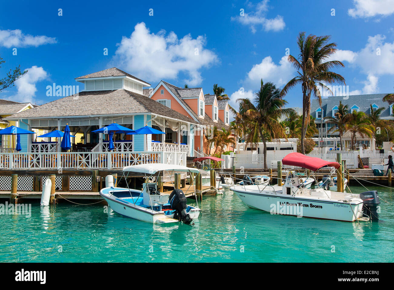 Bahamas, Hafeninsel, Valentinstag Marina Stockfoto