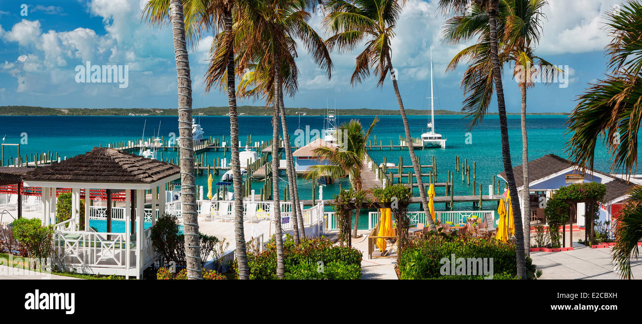 Bahamas, Harbour Island, Romora Bay Marina Stockfoto
