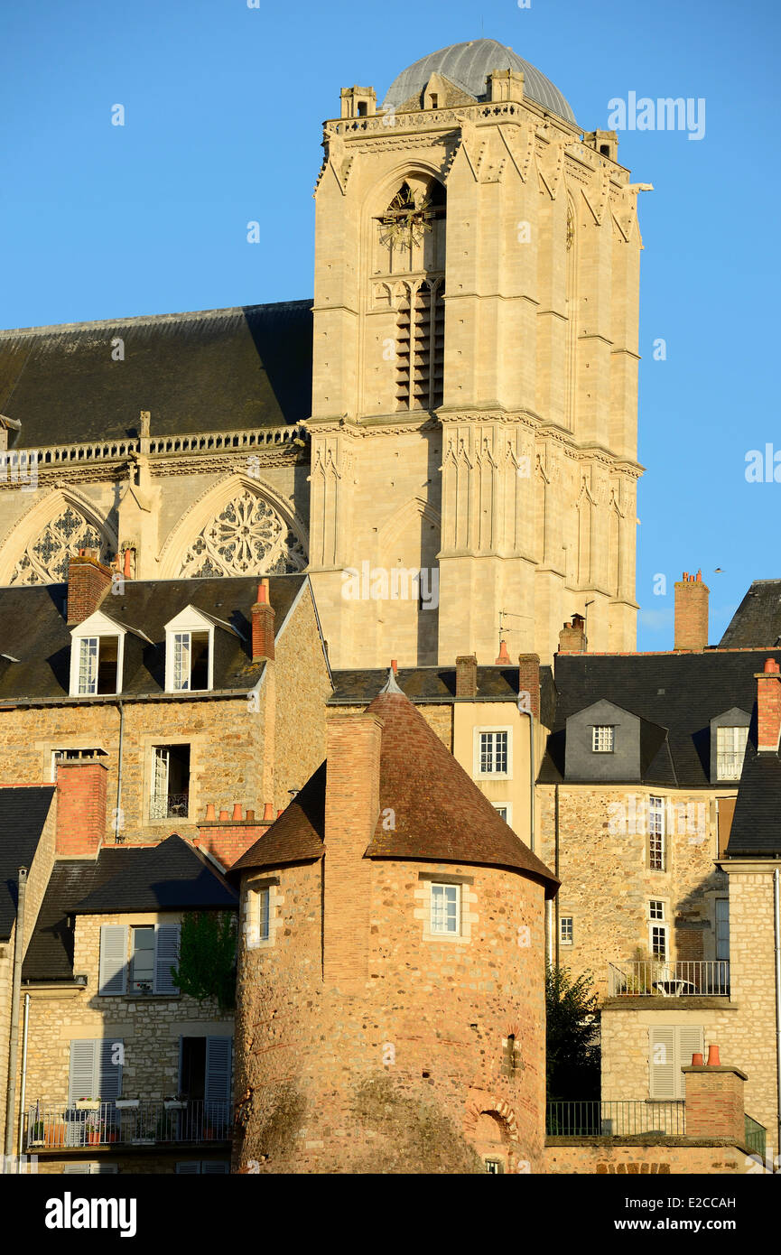 Frankreich, Sarthe, Le Mans, zitieren Plantagenet (Old Town), die Kathedrale St. Julien Stockfoto