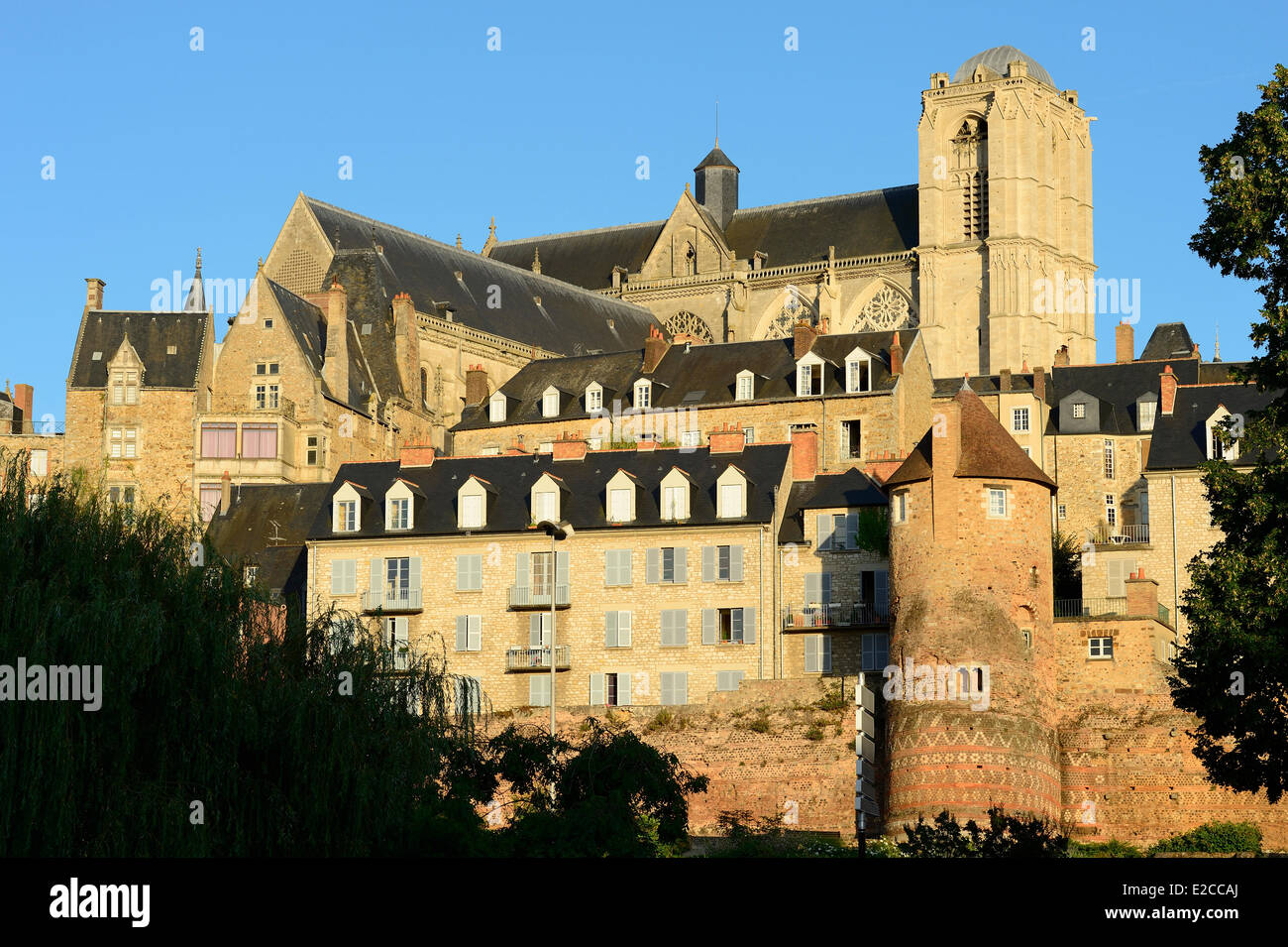 Frankreich, Sarthe, Le Mans, zitieren Plantagenet (Old Town), die Kathedrale St. Julien Stockfoto