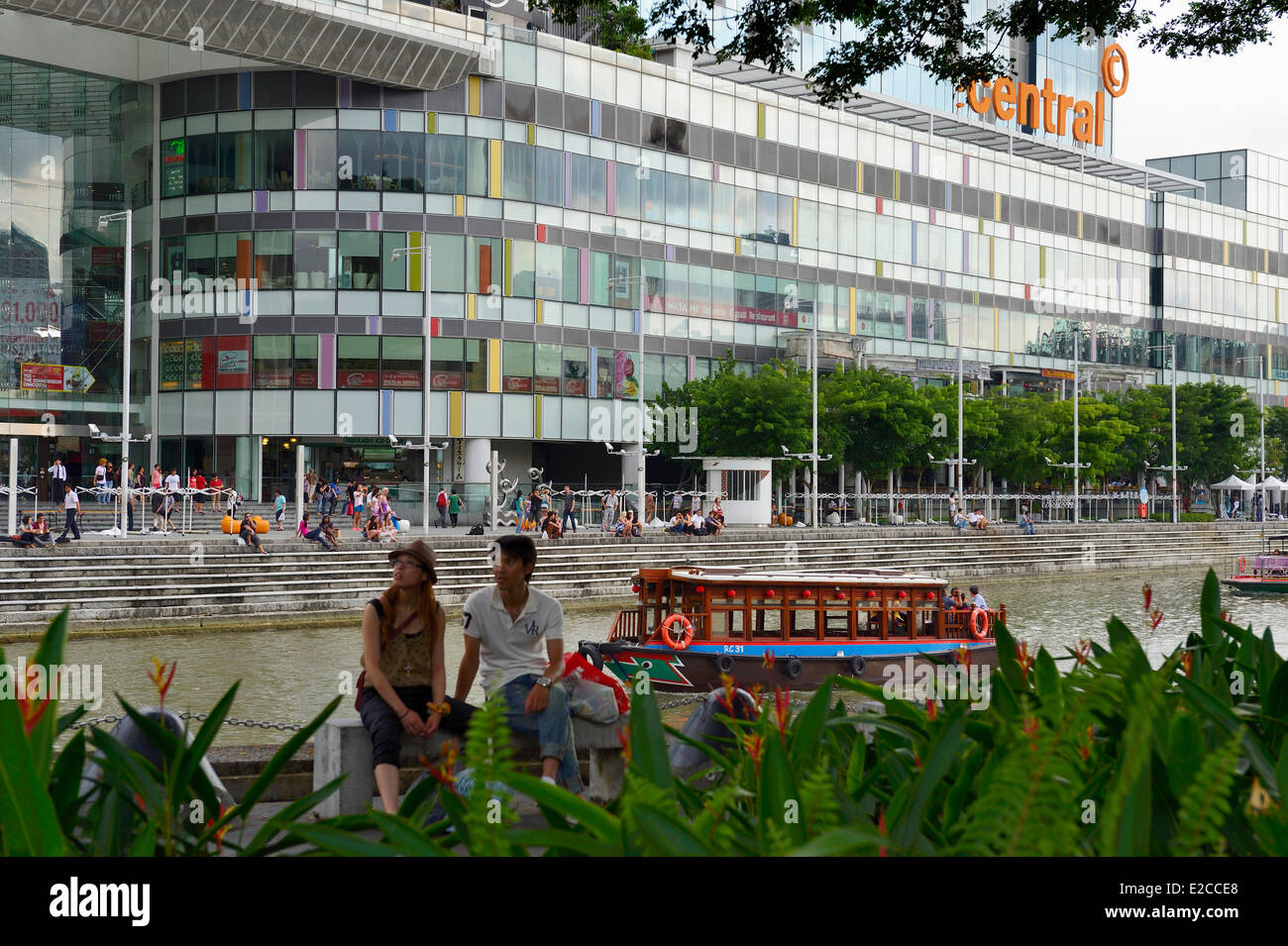Singapur, das Einkaufszentrum Central am Clarke Quay Stockfoto