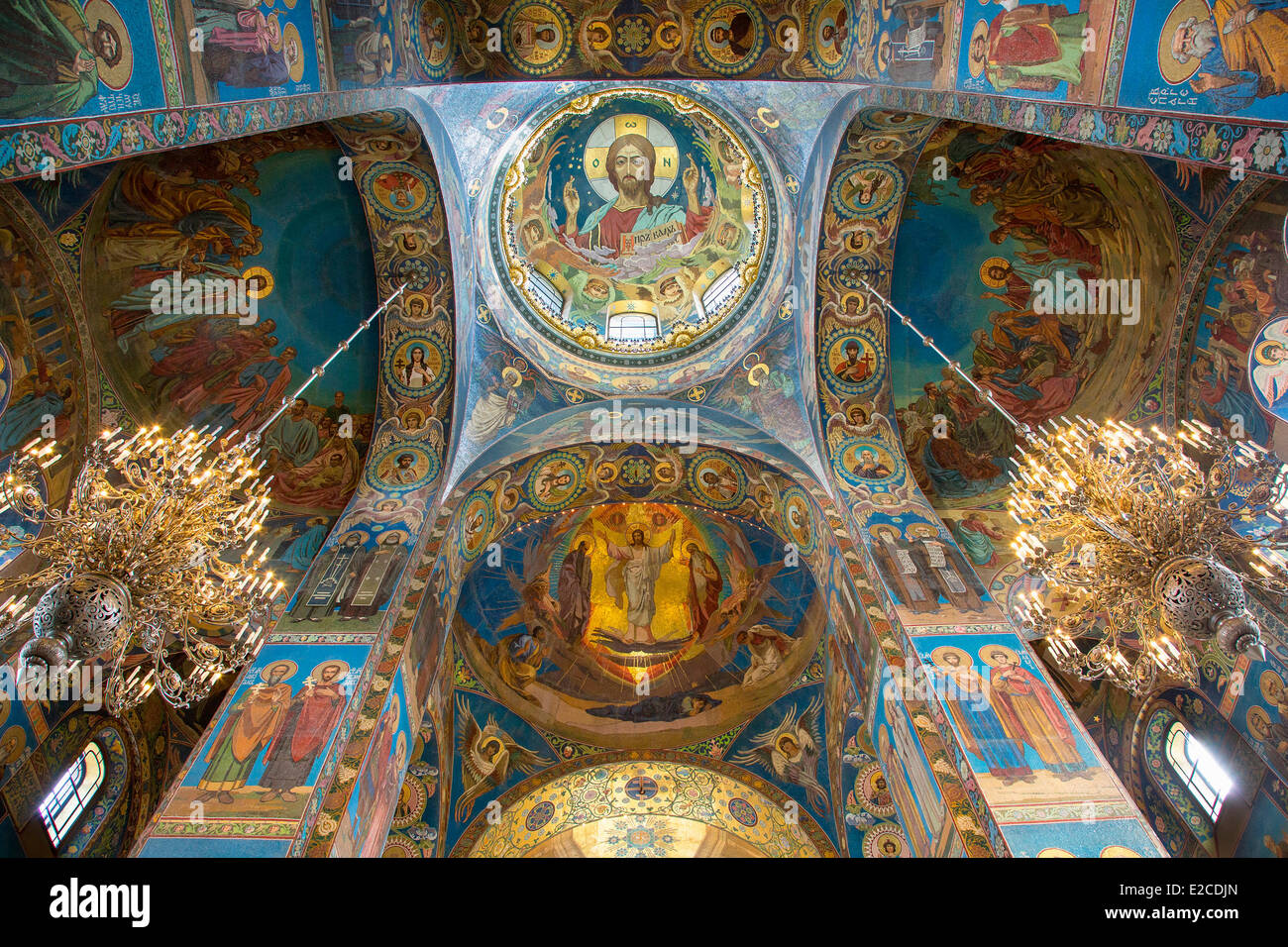 Russland, St. Petersburg, Weltkulturerbe der UNESCO, Kirche des Retters auf Blut vergossen Stockfoto