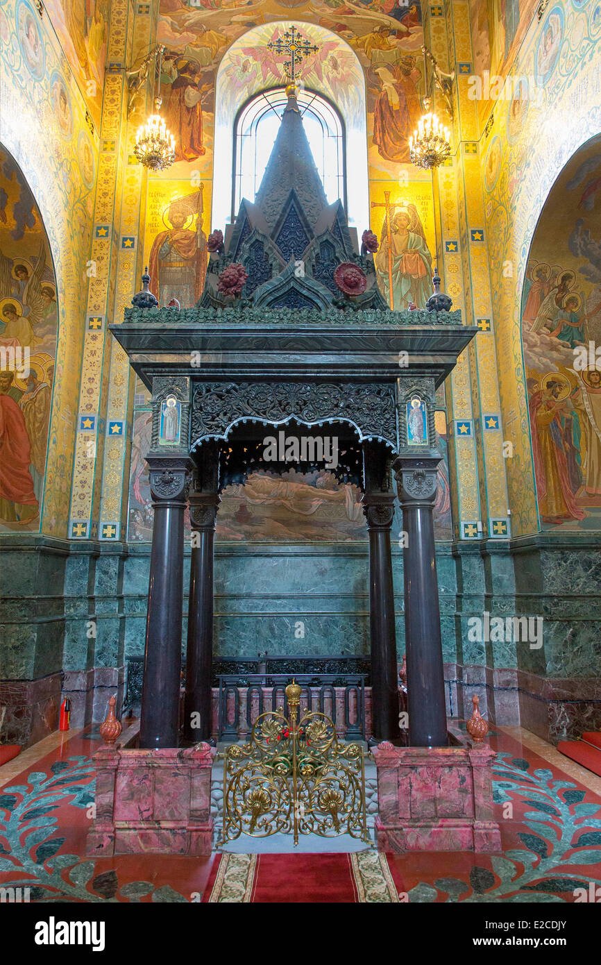 Russland, St. Petersburg, Weltkulturerbe der UNESCO, Kirche des Retters auf Blut vergossen Stockfoto