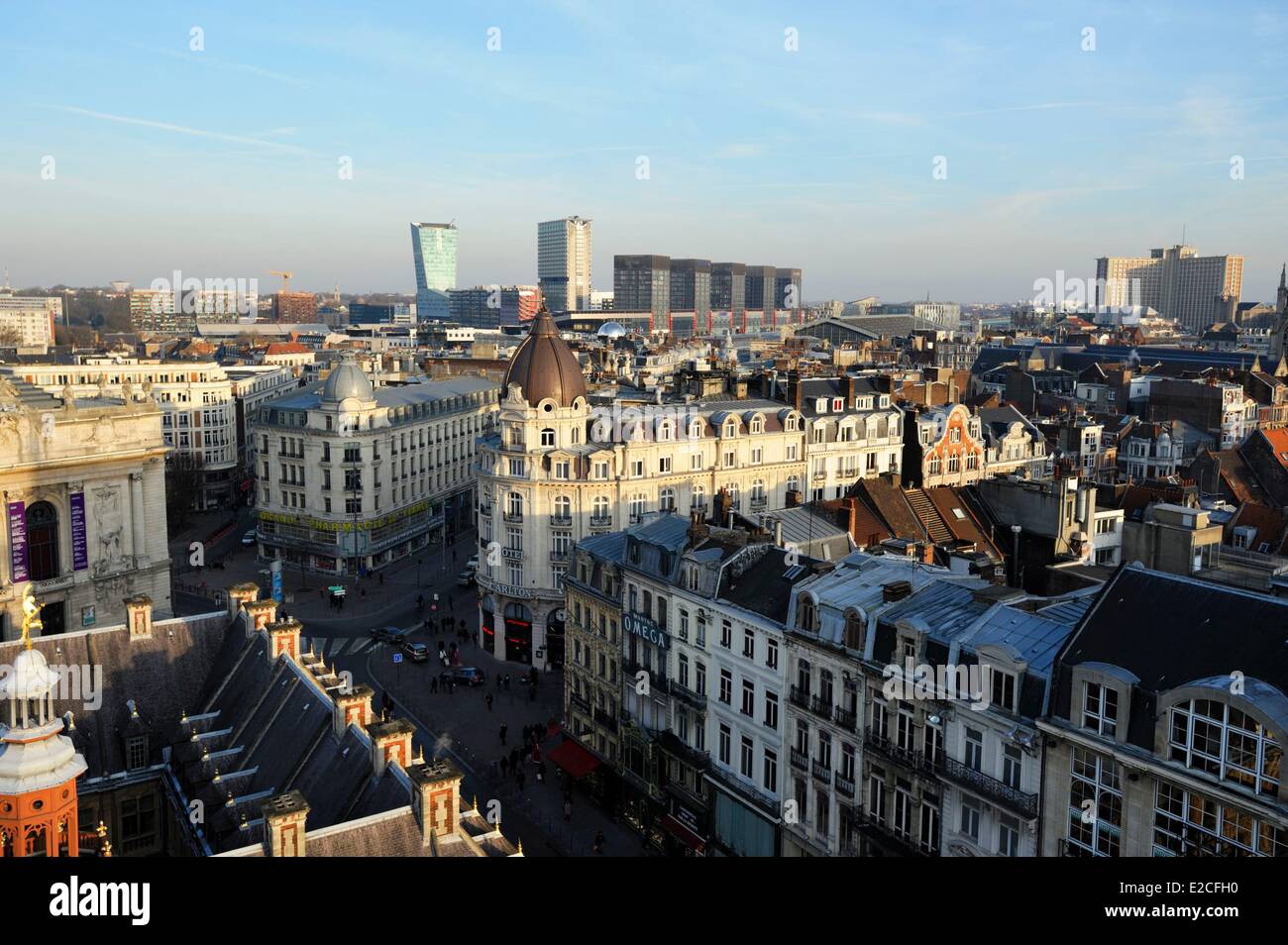 Frankreich, Nord, Lille, Carlton Hotel vom Riesenrad eingerichtet für Weihnachten Stockfoto