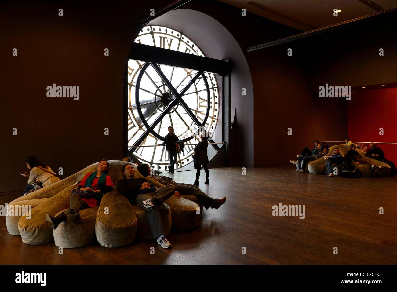 Frankreich, Paris, das Musée d ' Orsay, die große Uhr im Osten mit Blick auf die Tuilerien Stockfoto