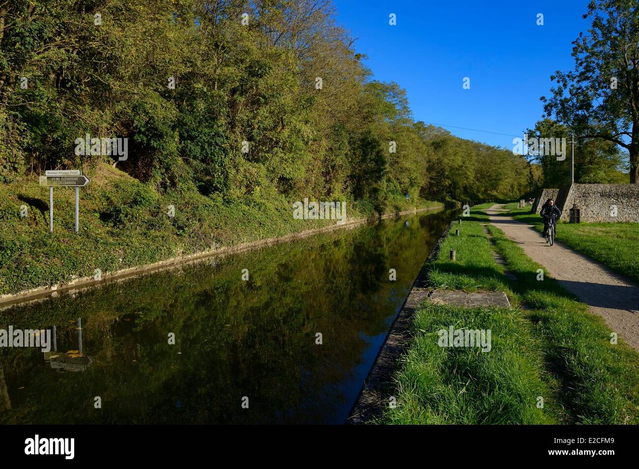 Frankreich, Seine et Marne, Trilbardou, der Canal de l'Ourcq Stockfoto