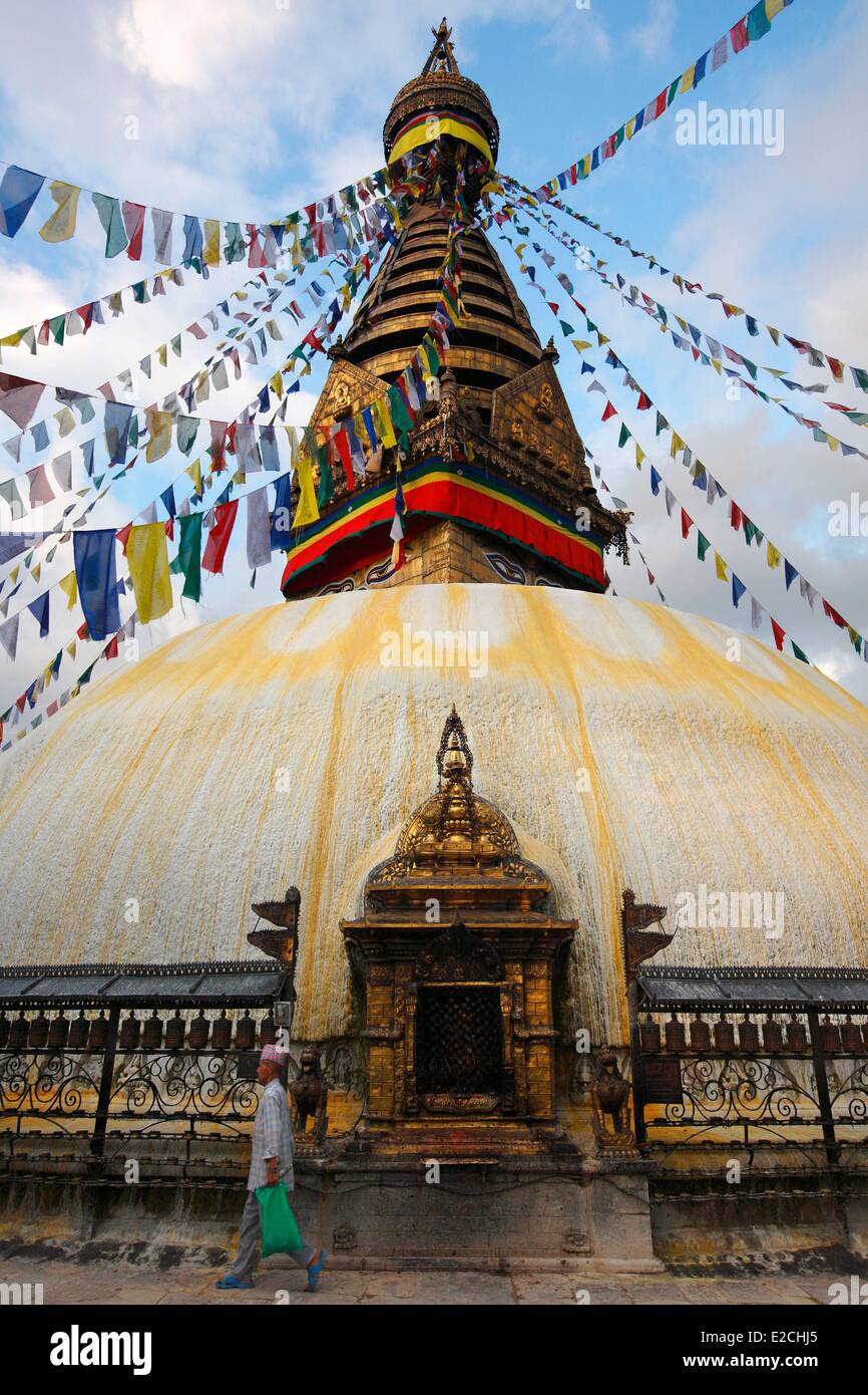 Nepal, Kathmandu-Tal, als Weltkulturerbe der UNESCO, Kathmandu, Swayambhunath Tempel aufgeführt Stockfoto