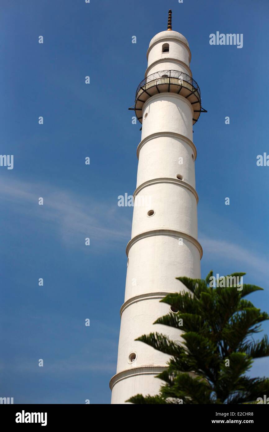 Nepal, Kathmandu-Tal, Weltkulturerbe der UNESCO, Kathmandu, Dharahara Turm Stockfoto