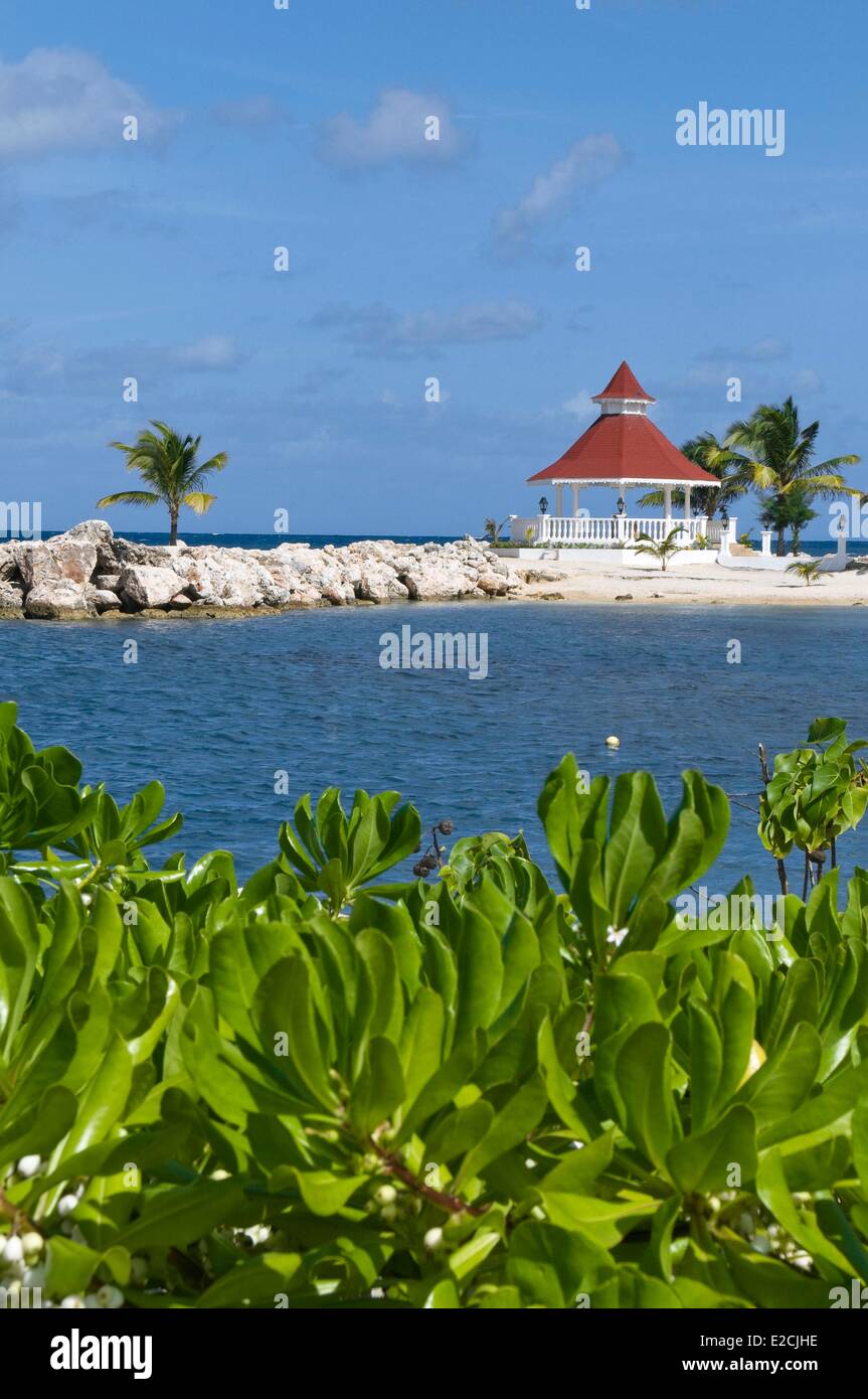 Jamaika, Westindische Inseln, Pfarrei St. Ann, Ocho Rios, Küste von lokalen Resorthotel Stockfoto